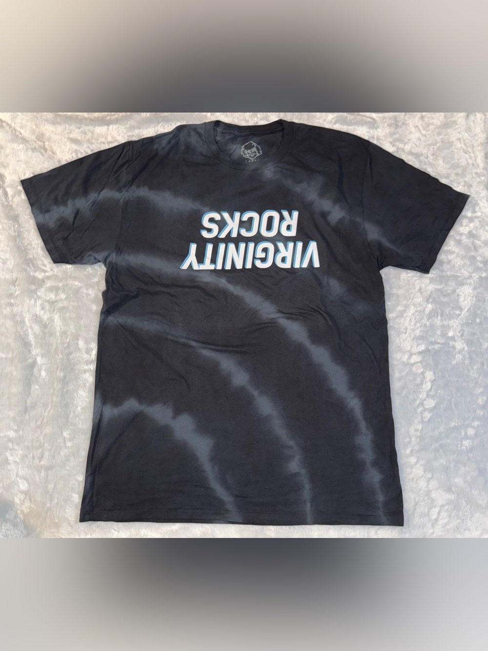 NWOT Black Tie-Dye 'Virginity Rocks' Short Sleeve Tee by Danny Duncan